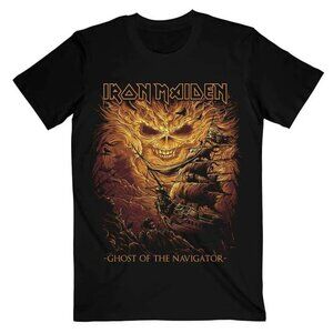 Iron Maiden Ghost Of The Navigator Graphic Band T-Shirt Vintage Metal Tee 98